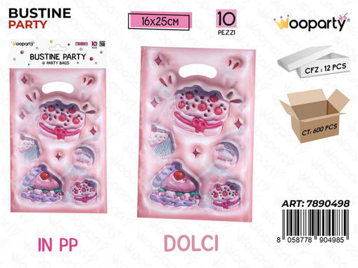 Wooparty Bustine Party Dolci Pp 10Pcs 16*25Cm