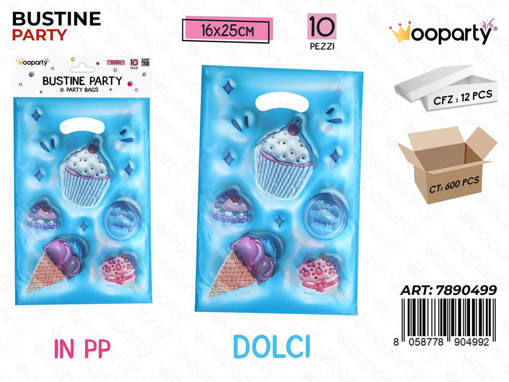 Wooparty Bustine Party Dolci Pp 10Pcs 16*25Cm
