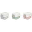 Petmax Lettiera Gatto PRATIC 48x38x32h, 1 pezzo colori assortiti (Bianco/Verde, Bianco/Rosa)