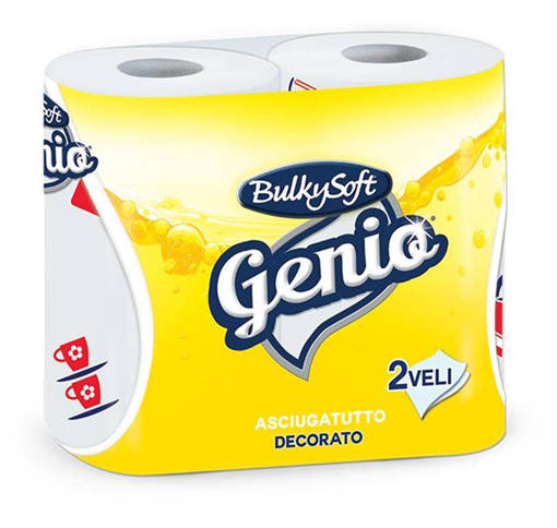 Bulkysoft Asciugatutto 2 Rotoli 2 Veli 85 Strappi Decorato