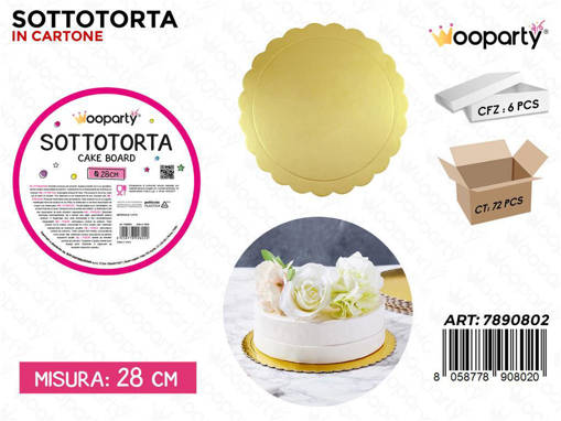 Sunlux Sottotorta In Carta Oro D. 28Cm Pz Da 6**