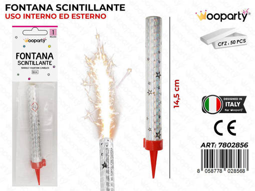 Wooparty Fontana Flambe Scintillante 14.5Cm Pz Da 50**