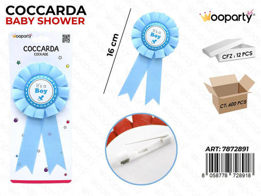 Wooparty Coccarda Boy Azzurro 16Cm