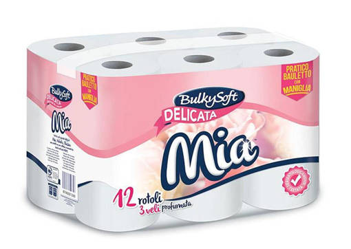 Bulkysoft Mia Carta Igienica 12 Rotoli 3 Veli Profumata