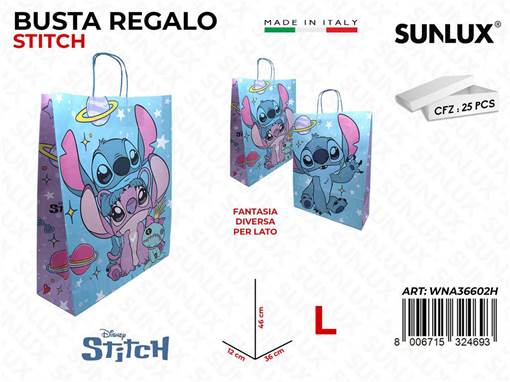 Wooparty Busta Regalo Stitch Ass 36*12*46Cm