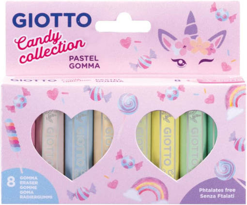 Fila - Candy Collection - Giotto Gomma Pastel 8 pz F232300