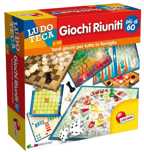 Lisciani - Giochi Di Società - Ludoteca Giochi Riuniti Più Di 60 57023