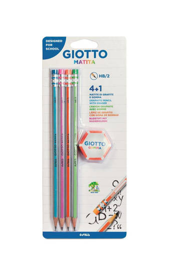 Fila - Giotto - Matita 4 x HB + gomma F233500