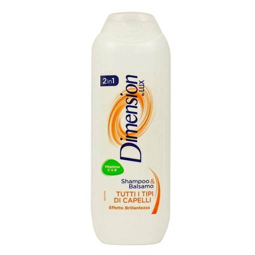 Dimension Shampoo & Balsamo 2in1 Per Tutti i Tipi Di Capelli Con Vitamina C & E - Effetto Brillantezza