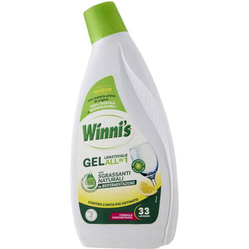 Winni's Gel Lavastoviglie 33 Lavaggi Limone 561 ml