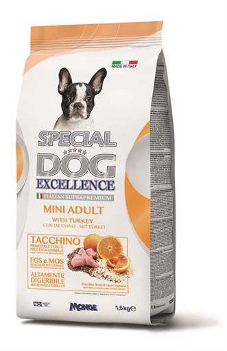 Special Dog Excellence 1,5 Kg, Mini Adult Tacchino, Riso, Agrumi, Semi Di Lino
