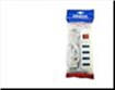 Omega Multipresa 4 Prese Bipasso 10/16A 2P+T, Cavo 1,5Mt H05Vv-F 3Gx1Mm, Spina S17 16A 2P+T, Con Interruttore Luminoso