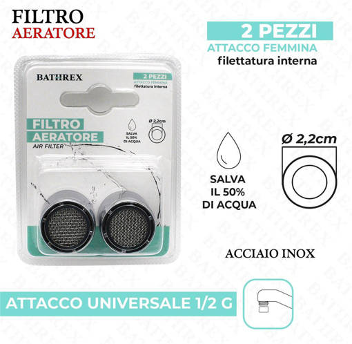 Bathrex Filtro Aeratore Femmina 2Pz