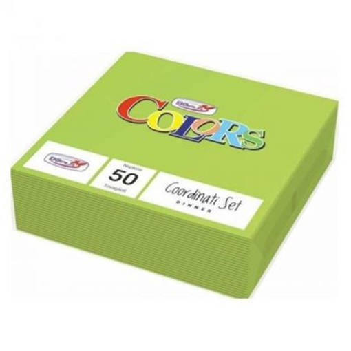 Dopla Tovaglioli Ovatta 33X33 2Veli  Verde Acido Carta