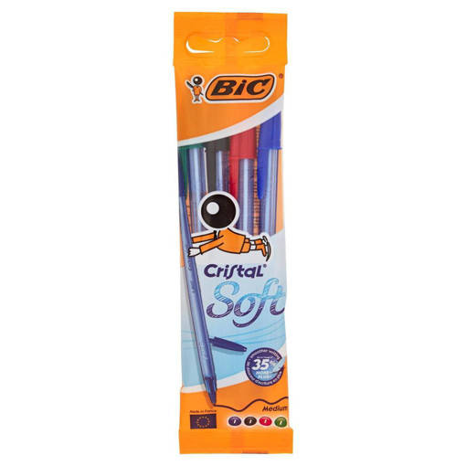 BL. BIC CRISTAL SOFT 4PZ ASS.