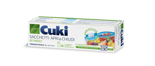 Cuki Sacchetti Apri&chiudi, Piccoli, 1 Litro, 20x15 cm, 15 p