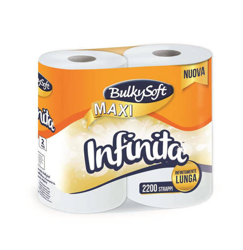 Bulkysoft Carte Igienica Maxi Infinita 4 Rotoli 2 Veli