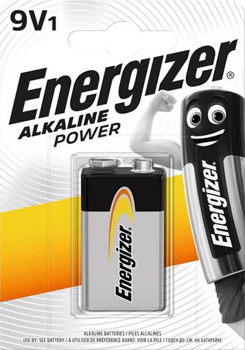 Energizer Pile Alkaline Power 9v, pezzi 1