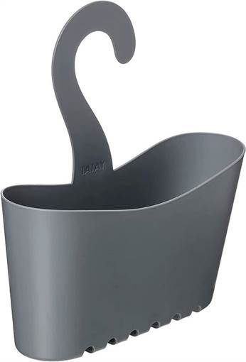 Tatay Cestino Portaoggetti da Doccia Polipropilene 100% Riciclato Grigio Antracite 25 x 9 x 28 cm