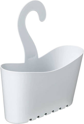 Tatay Cestino Portaoggetti da Doccia Polipropilene 100% Riciclato Bianco 25 x 9 x 28 cm