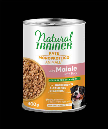 Natural Trainer Cane Adulto Medium/Maxi Sensitive 400 g Maiale