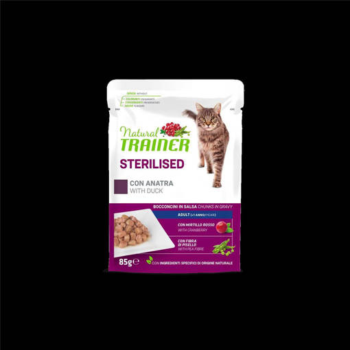 Natural Trainer Gatto Adulto Sterilizzato 85 g Anatra