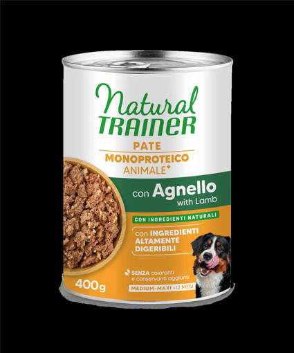 Natural Trainer Cane Adulto Medium/Maxi Sensitive 400 g Agnello