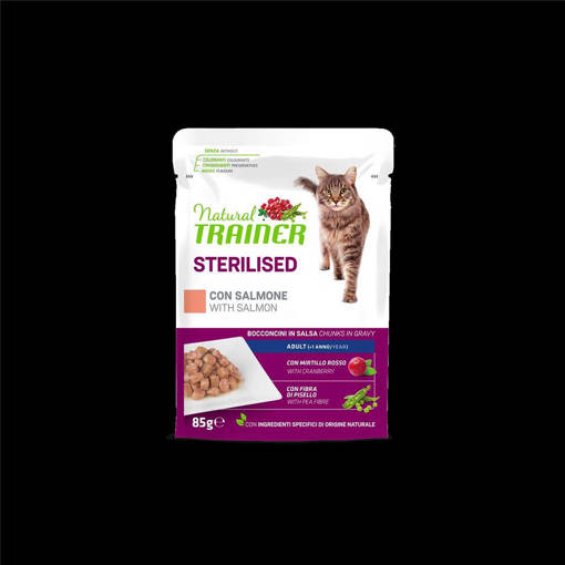 Natural Trainer Gatto Adulto Sterilizzato 85 g Salmone