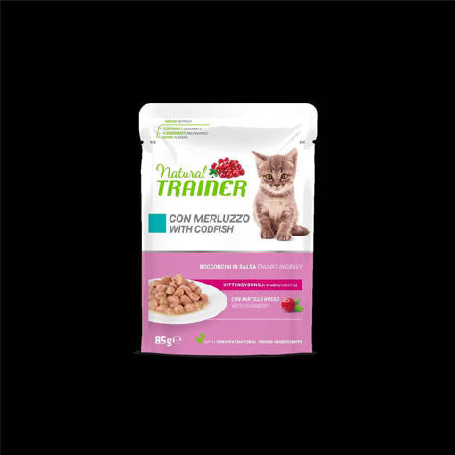 Natural Trainer Gatto Kitten&Young 85 g Merluzzo