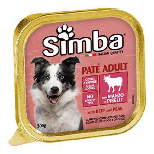 Simba Cane vaschette vitello/piselli 300 gr