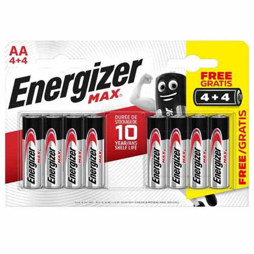 Energizer Pile 4+4 Max AAStilo, LR06 