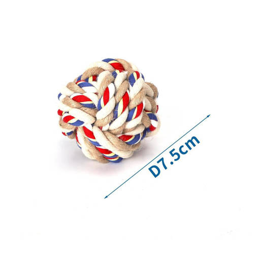 Nobleza Gioco in corda di cotone con pallina TPR D7.5cm90-100g