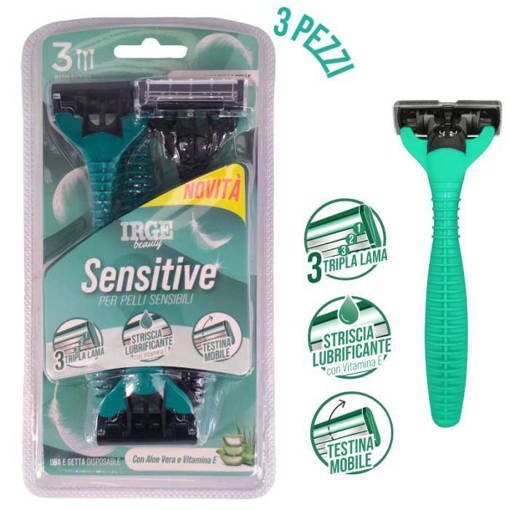 Irge Rasoio Sensitive 3 Lame 3 Pezzi