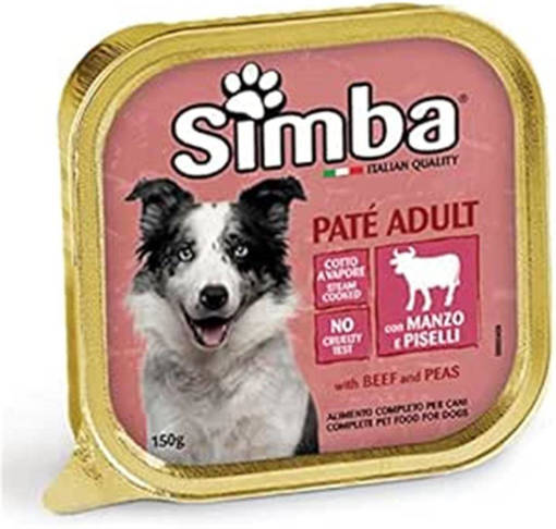 Simba Cane vaschette vitello/piselli 150 gr