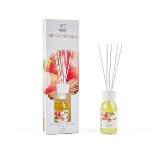 Mercury  16491  - Diffusore Di  Essenza Con  Bacchetti In Fibra 125 Ml  Mela E  Cannella