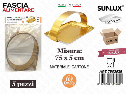 /Fascia Alimentare Cartone 5Pcs 75*5Cm