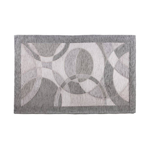Tappeto Cerchi 65x115 Grigio