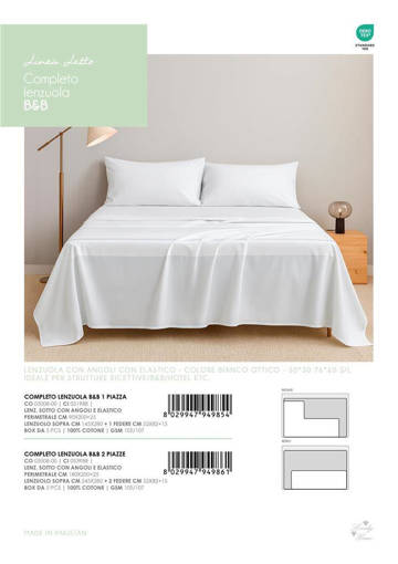Completo Lenzuolo B&b 1 Piazza