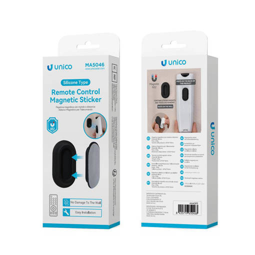 Unico MA5046 Self-adhesive remote control magnetic sticker, silicone type, black ROHS