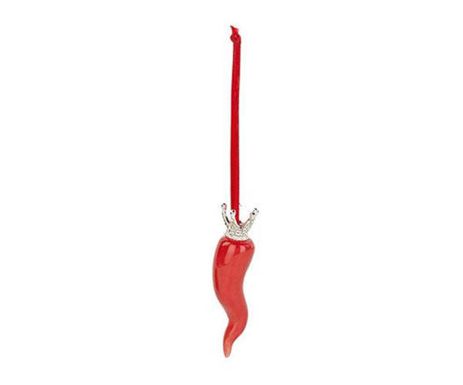 1 Pezzo Cornetto Rosso C/Corona Argent H.100