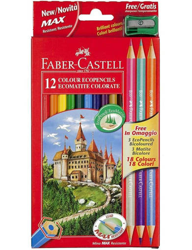 Faber Castell - Mat.Col.Eco 12+3 bicolor 120112+3 IT 110312