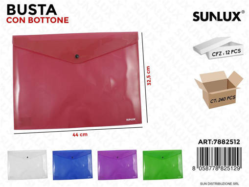 Sunlux - Busta C/Bottone Col. Ass. 44*32.5Cm /Pz Da 12** 7882512