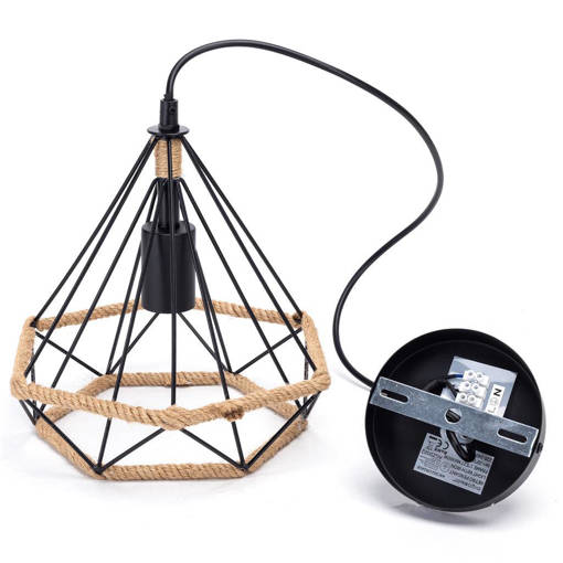 Lampadario in ferro (lampadina esclusa) marrone E27