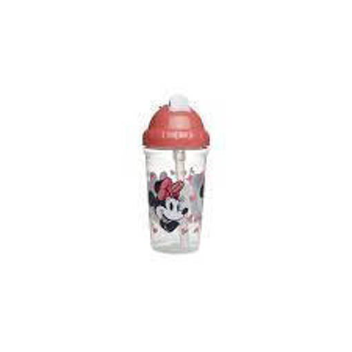 Minnie Bicchiere C/Cannuccia Silicone