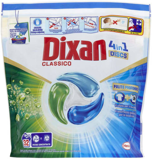 Dixan Discs 32 Classic 4 In 1