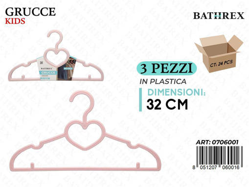 Bathrex 3Pz Grucce Kids Rosa 32Cm
