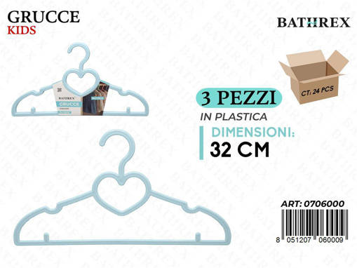 Bathrex 3Pz Grucce Kids Celeste 32Cm