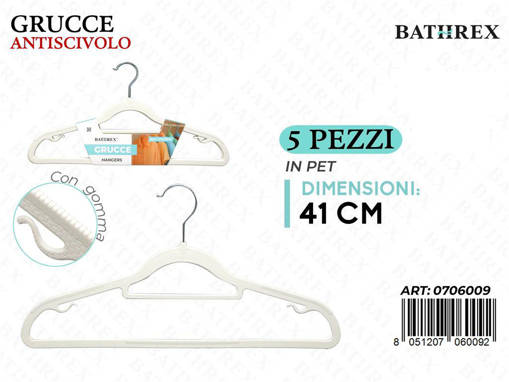 Bathrex 5Pz Grucce C/Gomma Antiscivolo 41Cm