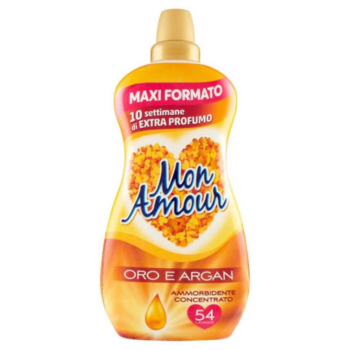 Mon Amour Ammorbidente Concentrato 54 lavaggi 1350 ml Oro e Argan