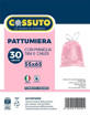 Cossuto Pattumiera Sacco 53X65, 40 litri, Rosa, 30 sacchi, con Manici